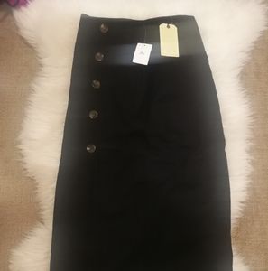 BOG collective button-down linen midi skirt